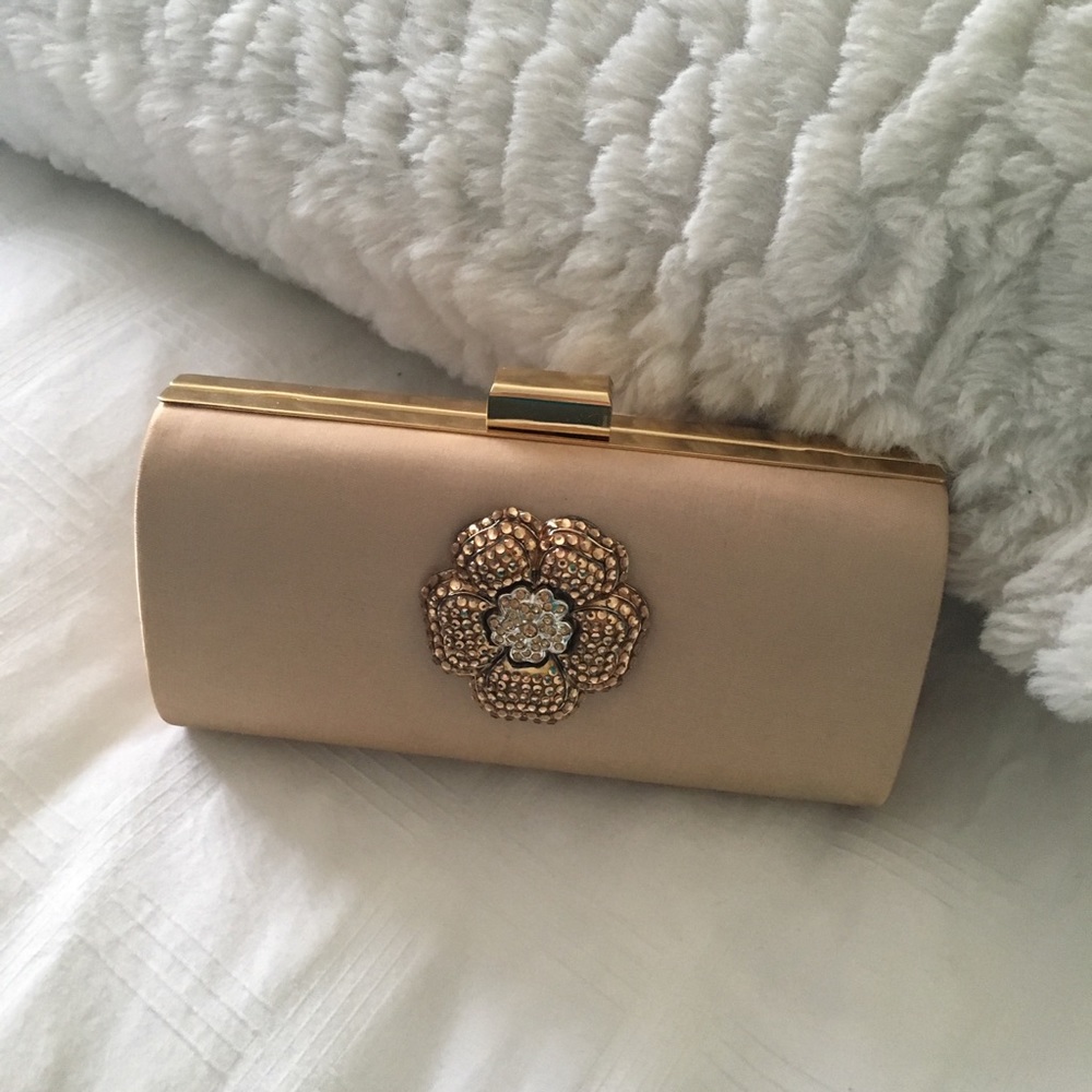 Vintage Clutch with Gold Accents-Gita Costa for Eliza Gray